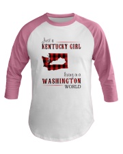 JUST A KENTUCKY GIRL IN A WASHINGTON WORLD Baseball Tee thumbnail