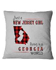 JUST A NEW JERSEY GIRL IN A GEORGIA WORLD Square Pillowcase thumbnail