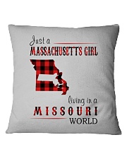 JUST A MASSACHUSETTS GIRL IN A MISSOURI WORLD Square Pillowcase thumbnail
