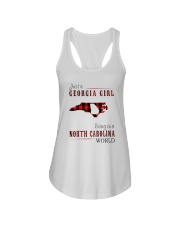 JUST A GEORGIA GIRL IN A NORTH CAROLINA WORLD Ladies Flowy Tank thumbnail
