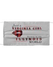 JUST A VIRGINIA GIRL IN AN ILLINOIS WORLD Cloth face mask thumbnail