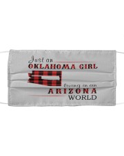 JUST AN OKLAHOMA GIRL IN AN ARIZONA WORLD Cloth face mask thumbnail