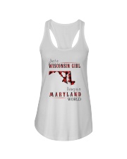 JUST A WISCONSIN GIRL IN A MARYLAND WORLD Ladies Flowy Tank thumbnail