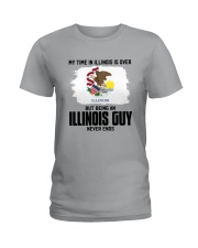 MY TIME IN ILLINOIS BUT BEING AN ILLINOIS GUY Ladies T-Shirt thumbnail