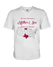 TEXAS NORTH DAKOTA THE LOVE MOTHER AND SON V-Neck T-Shirt thumbnail