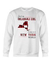 JUST AN OKLAHOMA GIRL IN A NEW YORK WORLD Crewneck Sweatshirt thumbnail