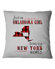 JUST AN OKLAHOMA GIRL IN A NEW YORK WORLD Square Pillowcase thumbnail