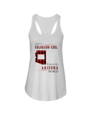 JUST A COLORADO GIRL IN AN ARIZONA WORLD Ladies Flowy Tank thumbnail