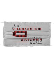 JUST A COLORADO GIRL IN AN ARIZONA WORLD Cloth face mask thumbnail