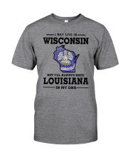 LIVE IN WISCONSIN BUT LOUISIANA IN MY DNA Classic T-Shirt thumbnail