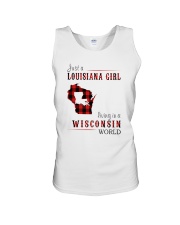 JUST A LOUISIANA GIRL IN A WISCONSIN WORLD Unisex Tank thumbnail