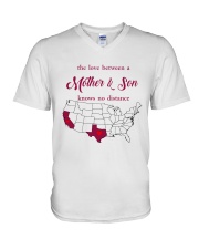 CALIFORNIA TEXAS THE LOVE MOTHER AND SON V-Neck T-Shirt thumbnail