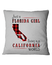JUST A FLORIDA GIRL IN A CALIFORNIA WORLD Square Pillowcase thumbnail