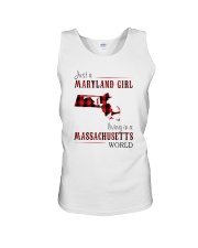JUST A MARYLAND GIRL IN A MASSACHUSETTS WORLD Unisex Tank thumbnail