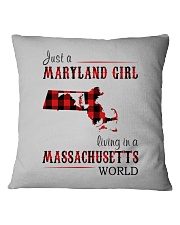 JUST A MARYLAND GIRL IN A MASSACHUSETTS WORLD Square Pillowcase thumbnail
