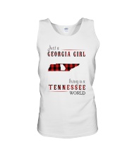 JUST A GEORGIA GIRL IN A TENNESSEE WORLD Unisex Tank thumbnail