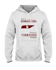 JUST A GEORGIA GIRL IN A TENNESSEE WORLD Hooded Sweatshirt front