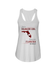 JUST A COLORADO GIRL IN A FLORIDA WORLD Ladies Flowy Tank thumbnail