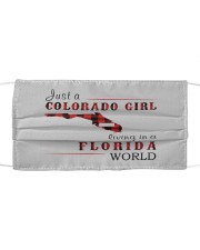 JUST A COLORADO GIRL IN A FLORIDA WORLD Cloth face mask thumbnail