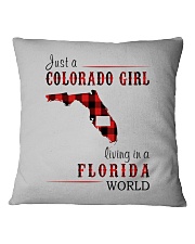 JUST A COLORADO GIRL IN A FLORIDA WORLD Square Pillowcase thumbnail