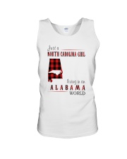 JUST A NORTH CAROLINA GIRL IN AN ALABAMA WORLD Unisex Tank thumbnail