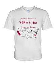 CALIFORNIA SOUTH CAROLINA THE LOVE FATHER AND SON V-Neck T-Shirt thumbnail