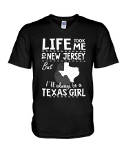 LIFE TOOK ME TO NEW JERSEY - TEXAS V-Neck T-Shirt thumbnail