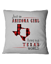 JUST AN ARIZONA GIRL IN A TEXAS WORLD Square Pillowcase thumbnail