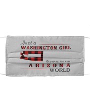 JUST A WASHINGTON GIRL IN AN ARIZONA WORLD Cloth face mask thumbnail