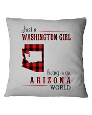JUST A WASHINGTON GIRL IN AN ARIZONA WORLD Square Pillowcase thumbnail