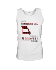 JUST A PENNSYLVANIA GIRL IN A MISSOURI WORLD Unisex Tank thumbnail