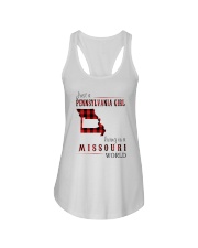 JUST A PENNSYLVANIA GIRL IN A MISSOURI WORLD Ladies Flowy Tank thumbnail
