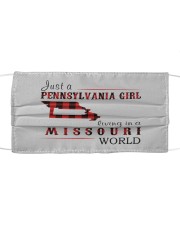 JUST A PENNSYLVANIA GIRL IN A MISSOURI WORLD Cloth face mask thumbnail