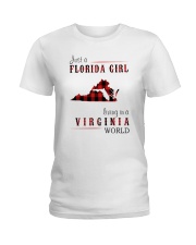 JUST A FLORIDA GIRL IN A VIRGINIA WORLD Ladies T-Shirt thumbnail