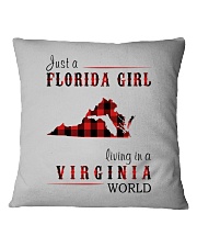 JUST A FLORIDA GIRL IN A VIRGINIA WORLD Square Pillowcase thumbnail