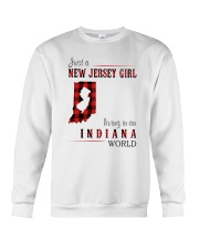 JUST A NEW JERSEY GIRL IN AN INDIANA WORLD Crewneck Sweatshirt thumbnail