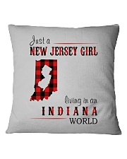 JUST A NEW JERSEY GIRL IN AN INDIANA WORLD Square Pillowcase thumbnail