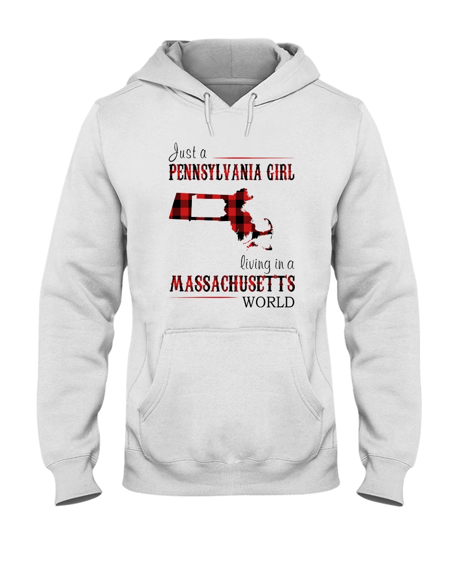 JUST A PENNSYLVANIA GIRL IN A MASSACHUSETTS WORLD Hooded Sweatshirt