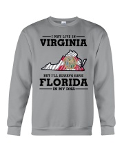 LIVE IN VIRGINIA BUT I'LL HAVE FLORIDA IN MY DNA Crewneck Sweatshirt thumbnail