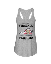 LIVE IN VIRGINIA BUT I'LL HAVE FLORIDA IN MY DNA Ladies Flowy Tank thumbnail