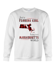 JUST A FLORIDA GIRL IN A MASSACHUSETTS WORLD Crewneck Sweatshirt thumbnail