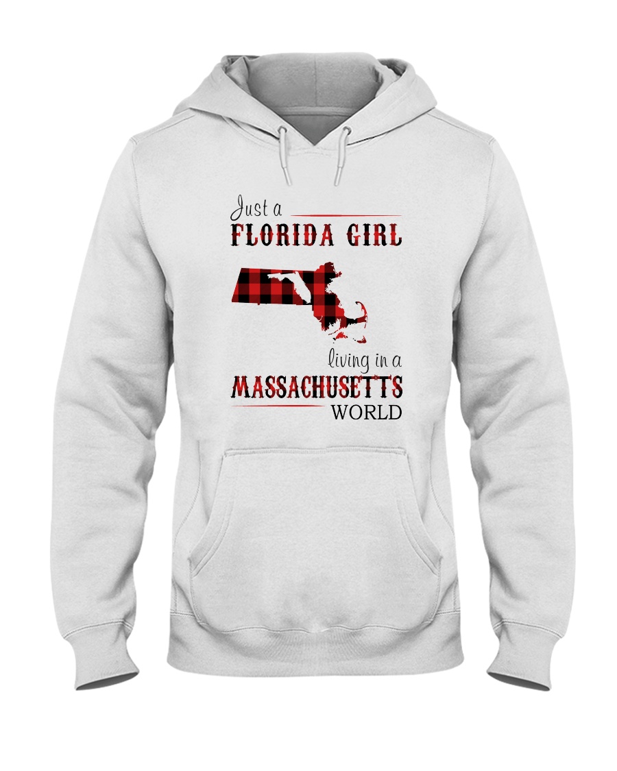 JUST A FLORIDA GIRL IN A MASSACHUSETTS WORLD Hooded Sweatshirt