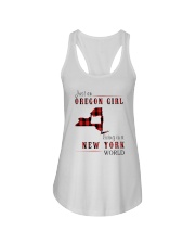 JUST AN OREGON GIRL IN A NEW YORK WORLD Ladies Flowy Tank thumbnail