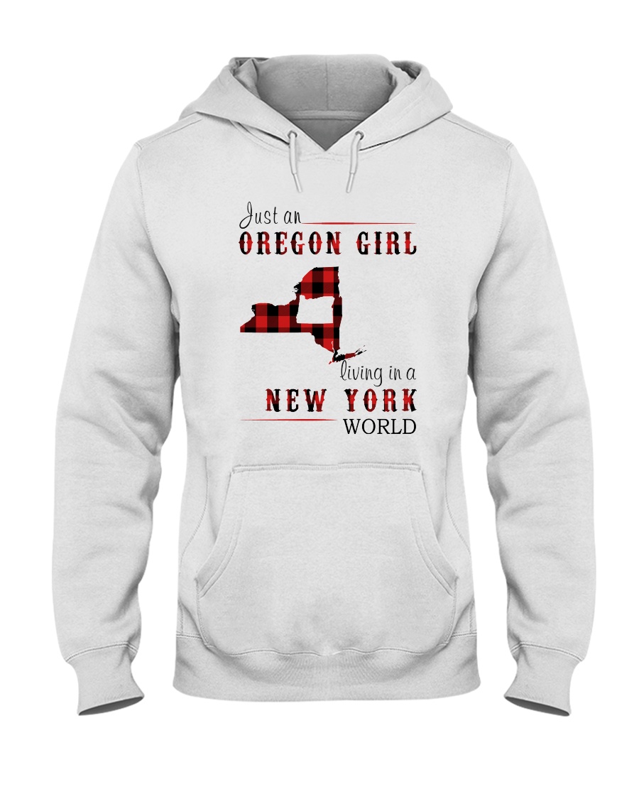 JUST AN OREGON GIRL IN A NEW YORK WORLD Hooded Sweatshirt