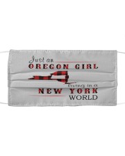 JUST AN OREGON GIRL IN A NEW YORK WORLD Cloth face mask thumbnail