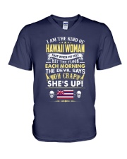 I AM THE KIND OF HAWAII WOMAN V-Neck T-Shirt thumbnail