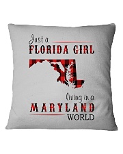 JUST A FLORIDA GIRL IN A MARYLAND WORLD Square Pillowcase thumbnail