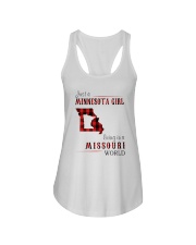 JUST A MINNESOTA GIRL IN A MISSOURI WORLD Ladies Flowy Tank thumbnail