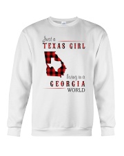 JUST A TEXAS GIRL IN A GEORGIA WORLD Crewneck Sweatshirt thumbnail