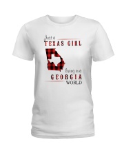 JUST A TEXAS GIRL IN A GEORGIA WORLD Ladies T-Shirt thumbnail